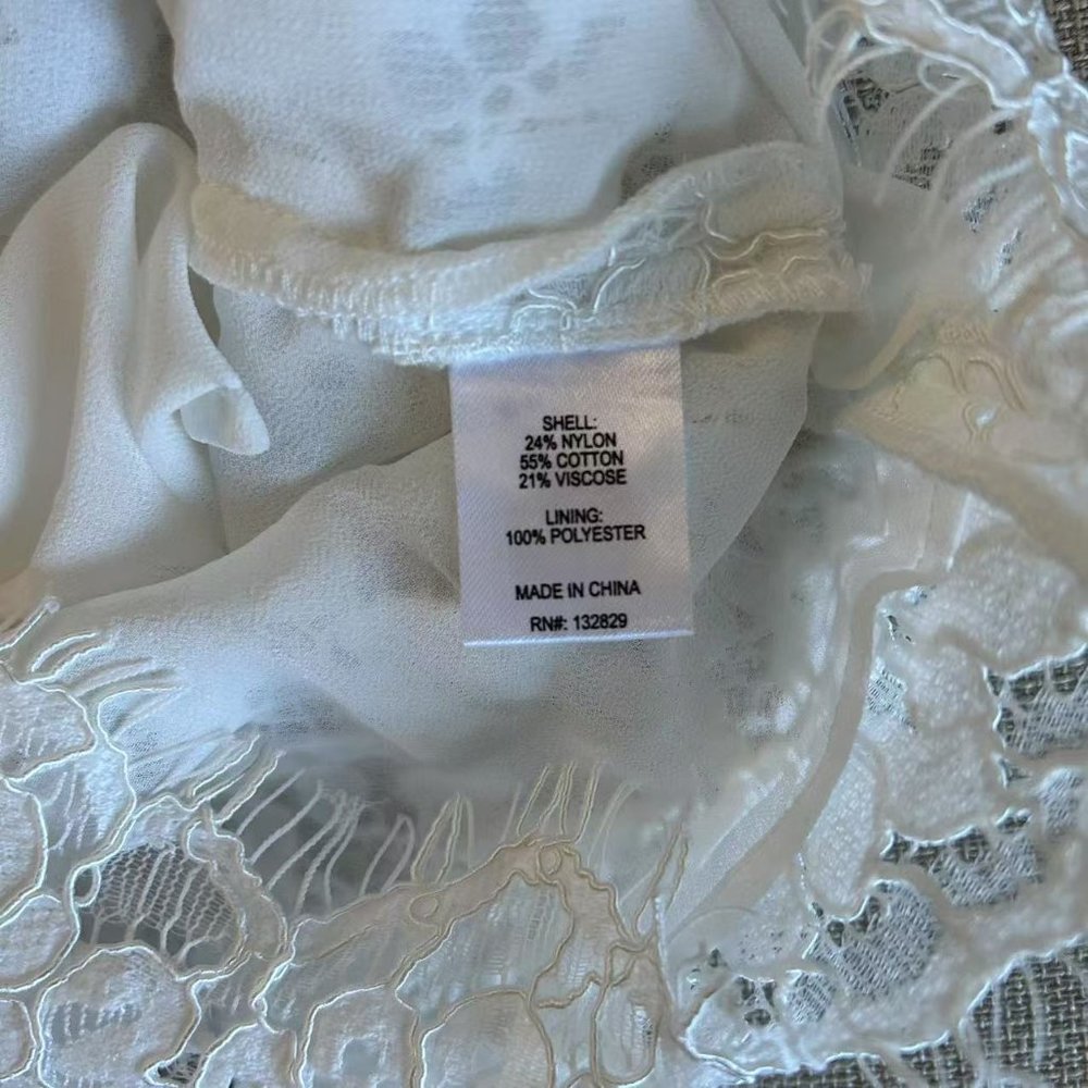 Helsa Revolve The Lace Mini Dress XSmall Cocktail Black White Spring Party Lace - Picture 10 of 12
